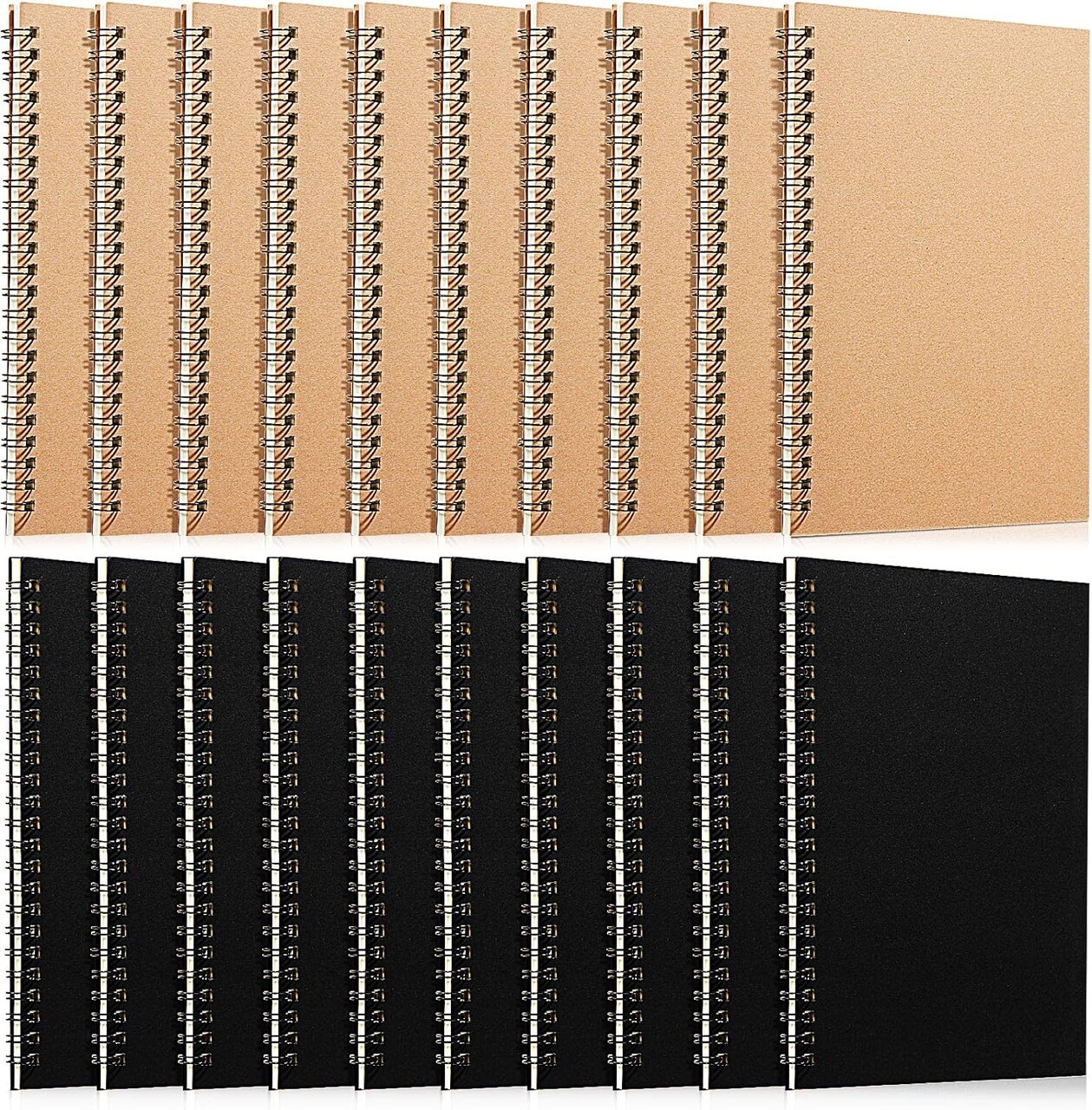 20 Pack A5 Spiral Notebook College Ruled Spiral Notebook Bulk 5.5 x 8.3 Inch Hardcover Notepads Lined Travel Writing Journal Notepad, 50 Sheets 100 Pages